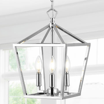 Iris 10" Iron Classic Modern Lantern LED Pendant - JONATHAN Y
